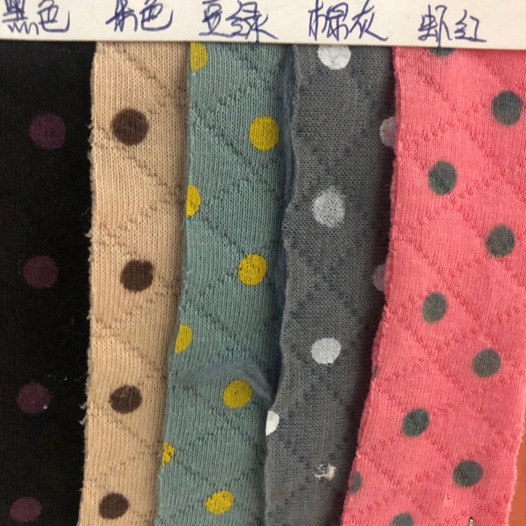 提花布面料布料大小波点印花多色