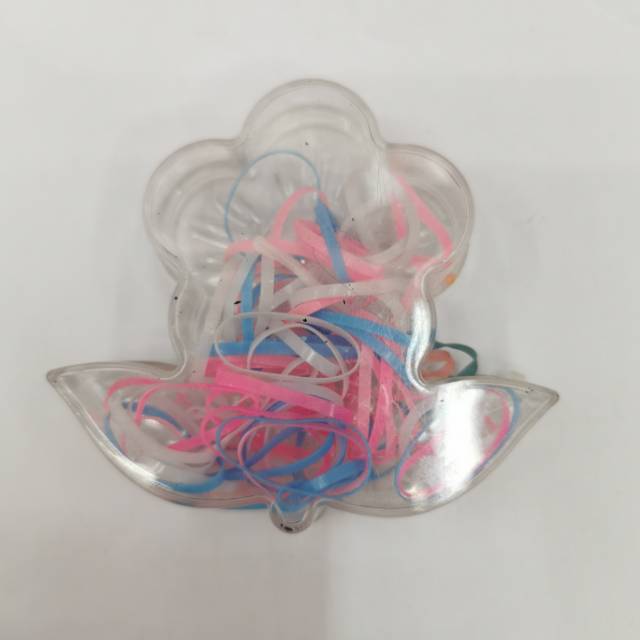 Flower-shaped fashionable plastic boxes, colorful small rubber bands, hair ties, headwear and hair accessories Specification image