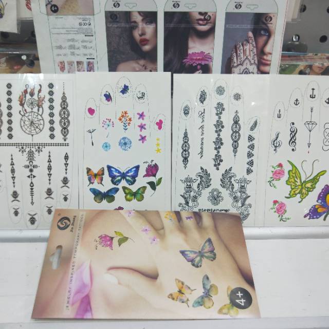 Adult eco-finger tattoo 4 in 1 thumbnail