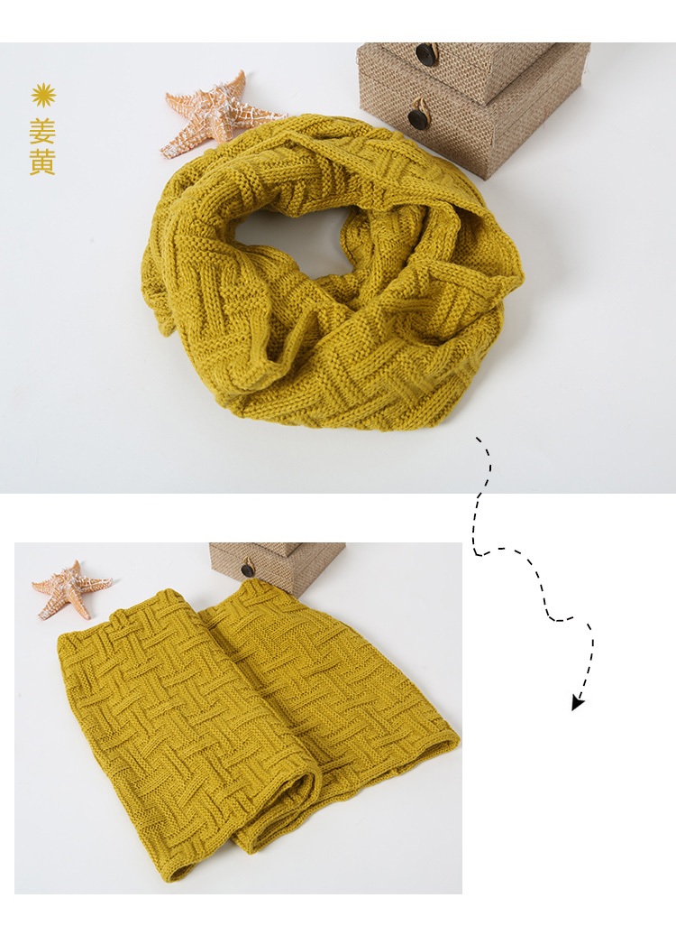 Women's Fashion Trend Warm Japanese And South Korean Well Pattern Knitted Neck details Picture