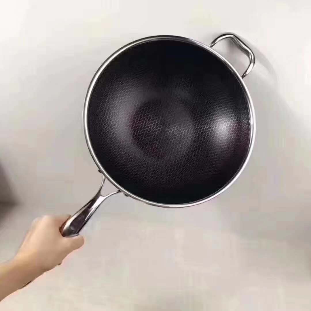 双立人32cm双面蜂窝炒锅产品图