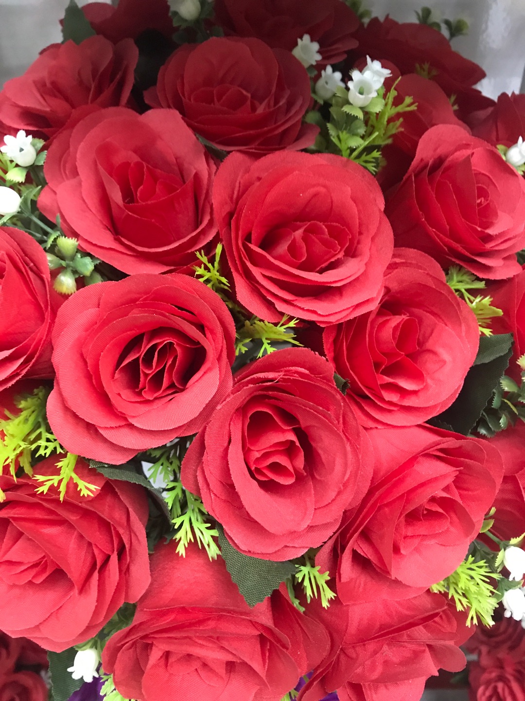 Spring Fills Jiangnan Flower Art 24-Head Heart-shaped Plum flat-head Artificial flowers details Picture