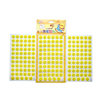 塑料PVC防水黄色星星笑脸贴纸奖励贴纸鼓励儿童小红花详情图3
