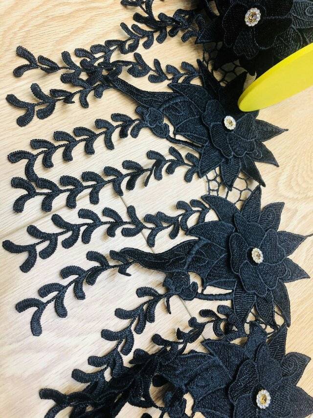 新品发布刺绣领花刺绣花边水溶花边面料服装辅料花边