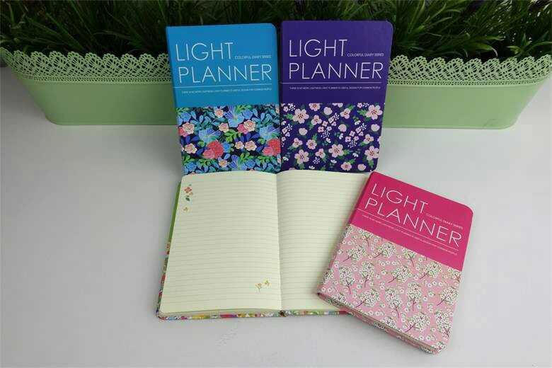 花草精装计划本硬抄本办公学生笔记本纸张厚实产品图