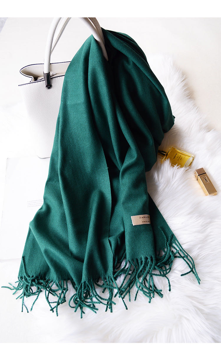 Fashion Casual Trend All-In-One Scarf Single-Color Shawl Multi-Color details Picture