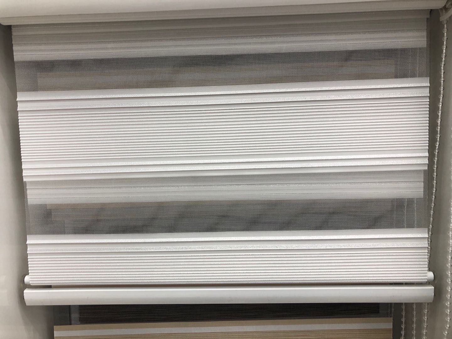 金丝柔纱帘双层卷帘遮光加厚百叶窗帘