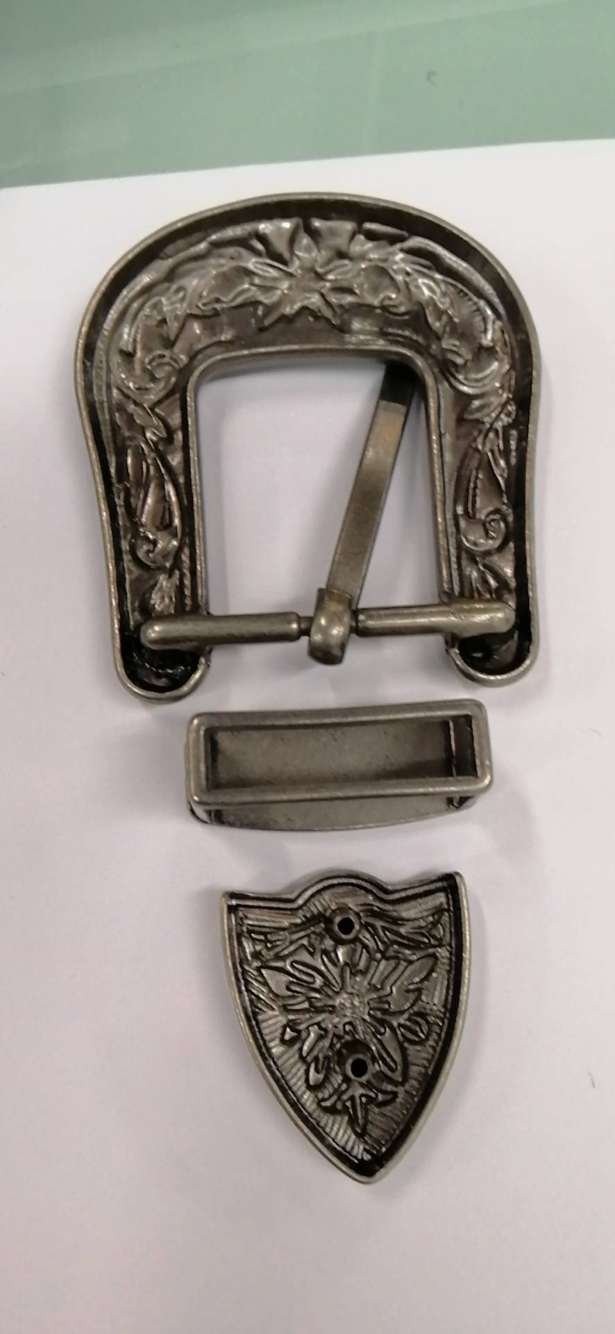 Men's Gray Multi-Section Needle Buckle Classic Antique Hardware Belt Buckle Belt Buckle details Picture