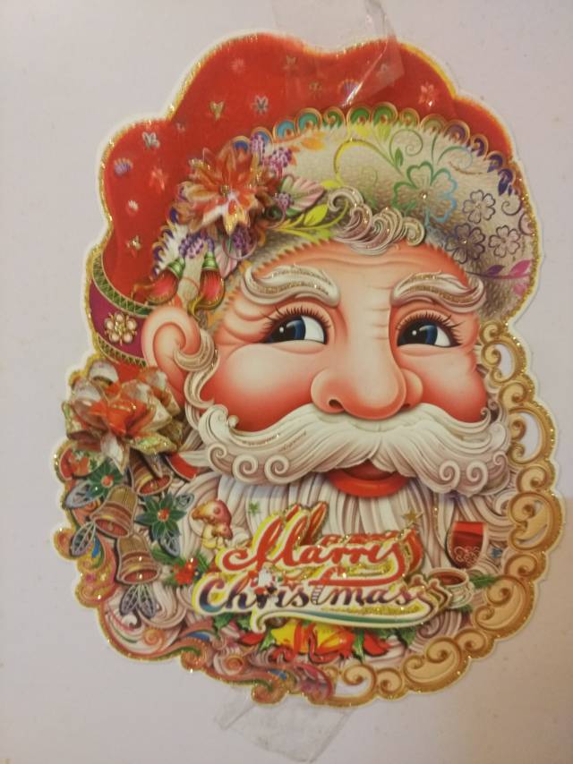 圣诞老人帖圣诞贴纸贴花墙贴装饰用品