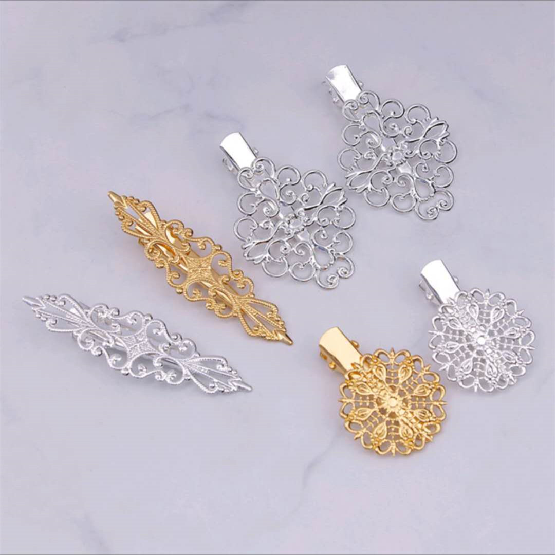 Ancient-style diy accessories, hairpins, material kits, homemade hair accessories, headwear, mixed ancient-style hair clips, accessories, hair clips, copper hair clips, small hair clips 7/B28 clips 4.0 Specification image