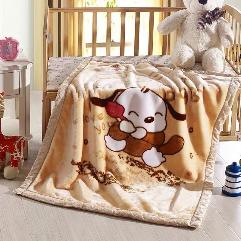 儿童拉舍尔毛毯加厚婴儿被子冬季单人宿舍学生双层宝宝午睡毯小号图