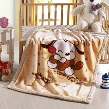 儿童拉舍尔毛毯加厚婴儿被子冬季单人宿舍学生双层宝宝午睡毯小号