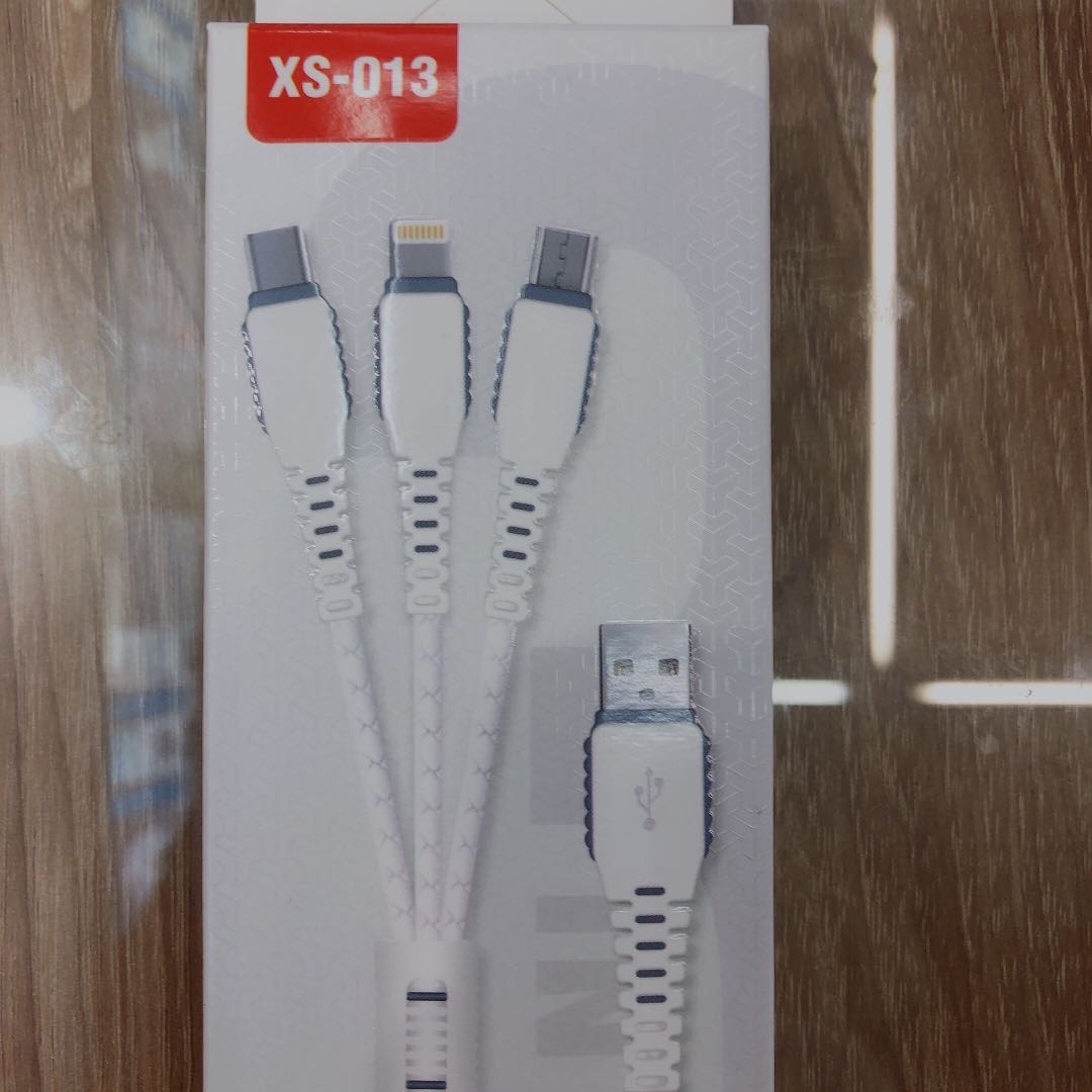 3-head data cable, high-speed fast charging, flash charging, original usb charger, genuine product, compatible with universal data cables for Huawei, Xiaomi, Samsung and Apple mobile phones details Picture