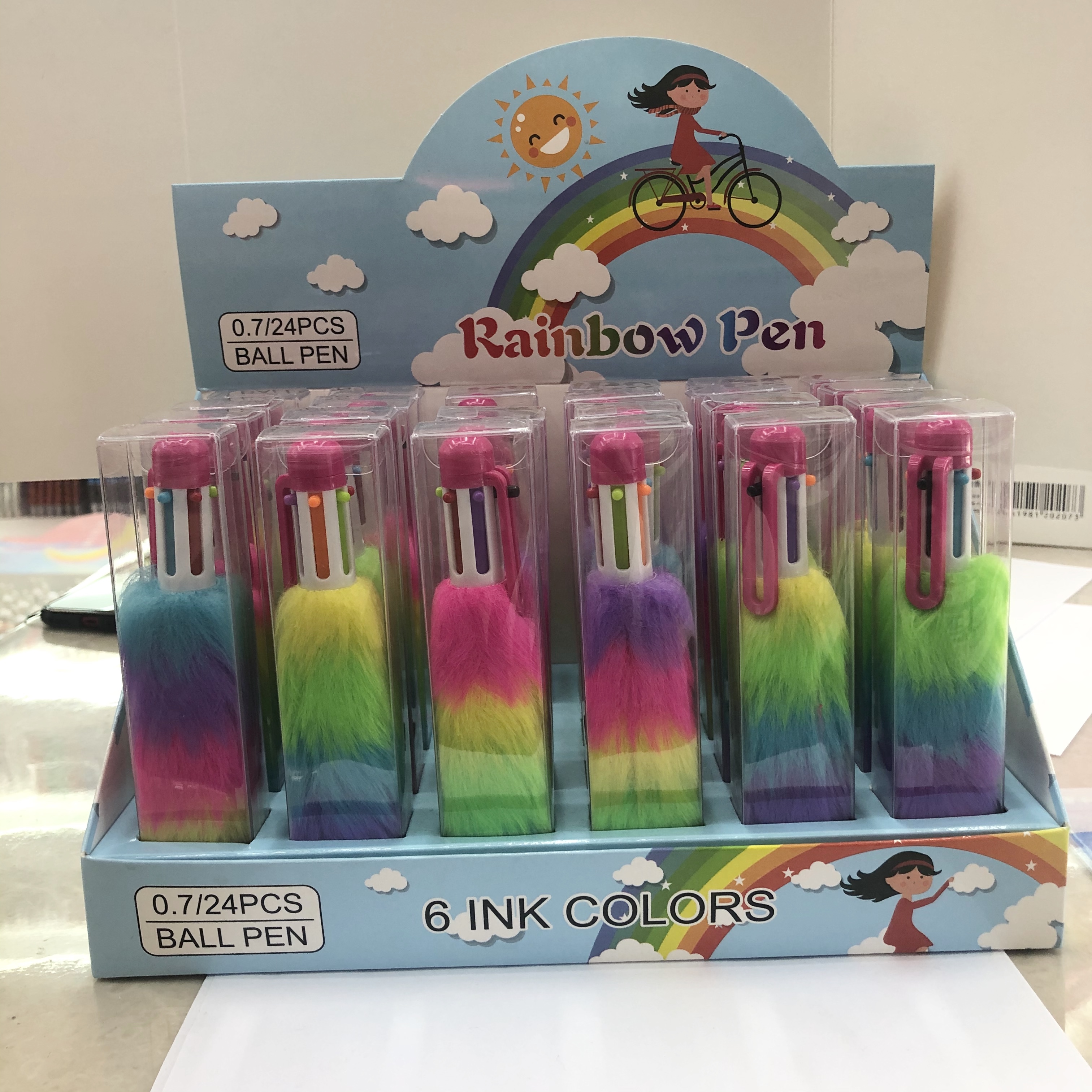 Office fashion 6 color ballpoint pen student stationery thumbnail
