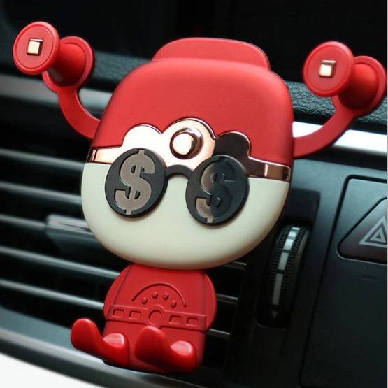 财神车载手机支架伸缩汽车手机支架出风口手机支架车载支架外贸