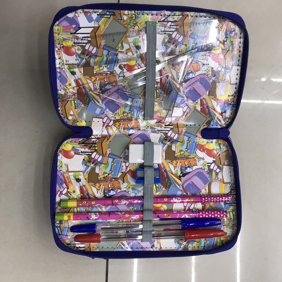 Skateboard Kid Multi-functional three-layer large-capacity creative student zipper pencil case, stationery box, stationery bag, designer pen case details Picture