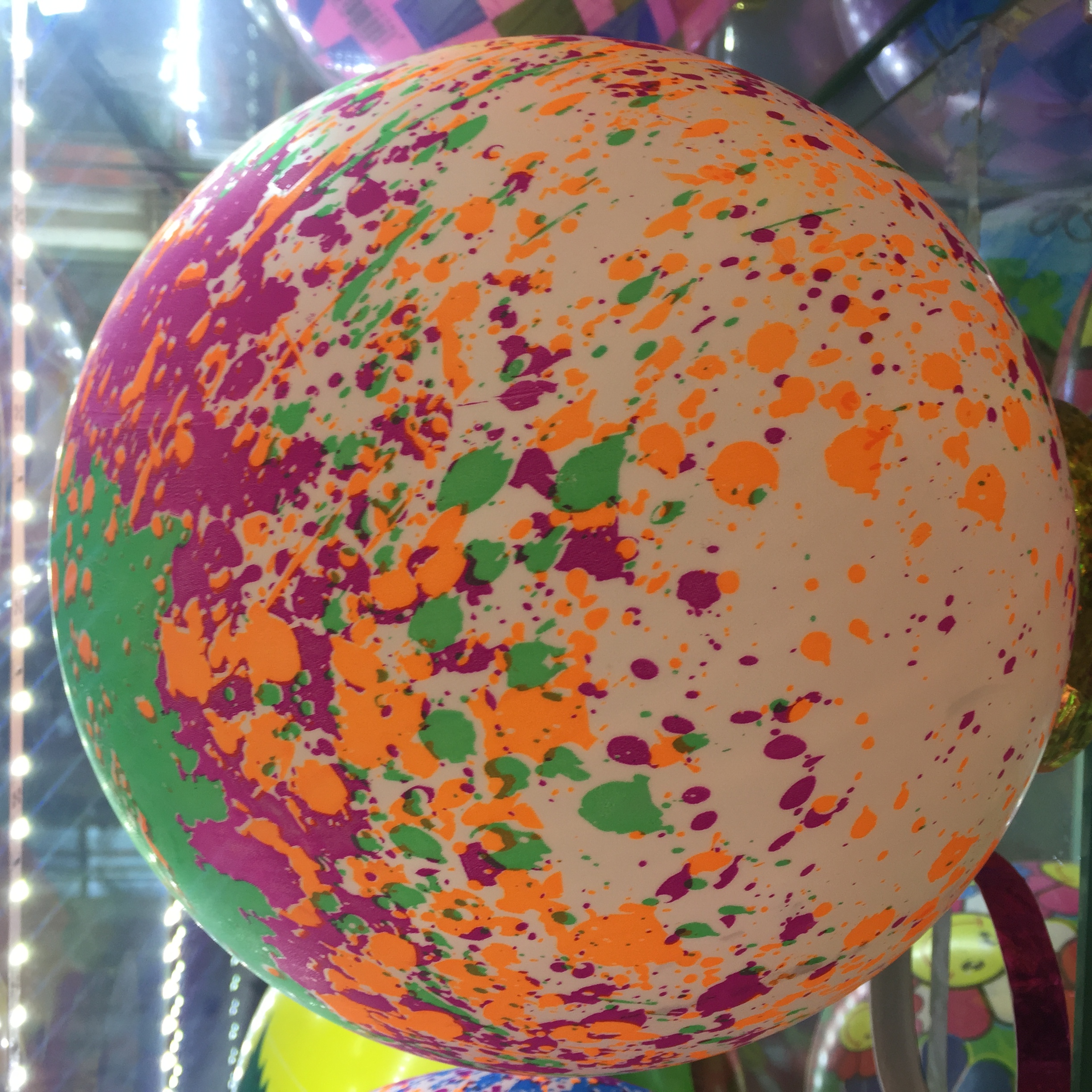 游戏儿童款加厚pvc材质拍拍球彩虹版沙滩排球拍拍球花色皮球图