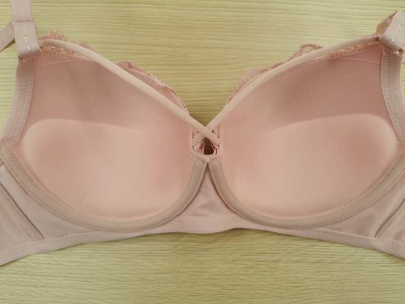Central-Size Small Push-Up Lace Bra With Underwire Detachable Straps Specification drawing