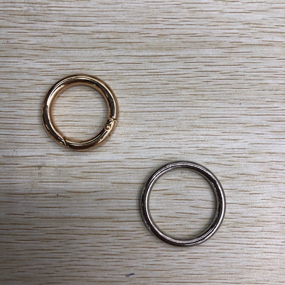 铁圈圈金属圆环毛球挂扣圆环圆形活动圈弹簧圆圈包包五金配件开口