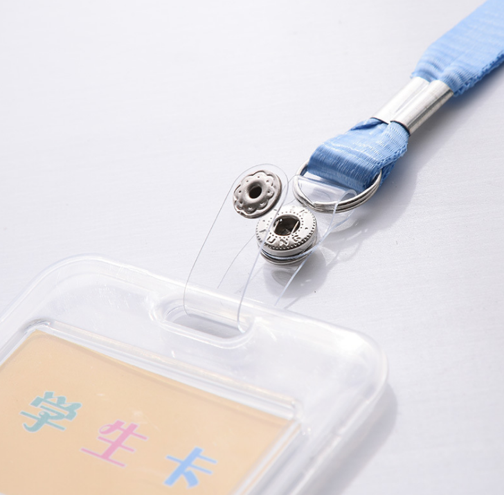 Transparent ID card holder, work ID card holder, lanyard, printed logo, factory name, custom-made employee work ID Specification image