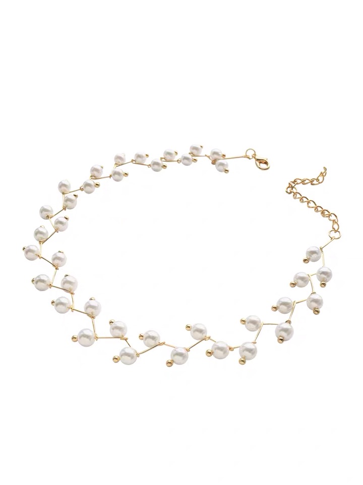 Personalized pearl choker Xian multi-layer beaded necklace, fashionable bride necklace, collarbone chain, 2020 new style trend details Picture