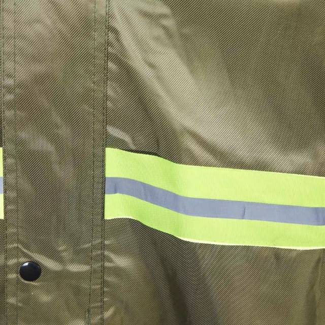 牛津布前后绿套装雨衣细节图