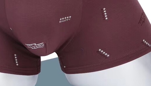 Weidelong men's trendy English pattern printed elastic cotton headband straight-leg pants are breathable Specification image