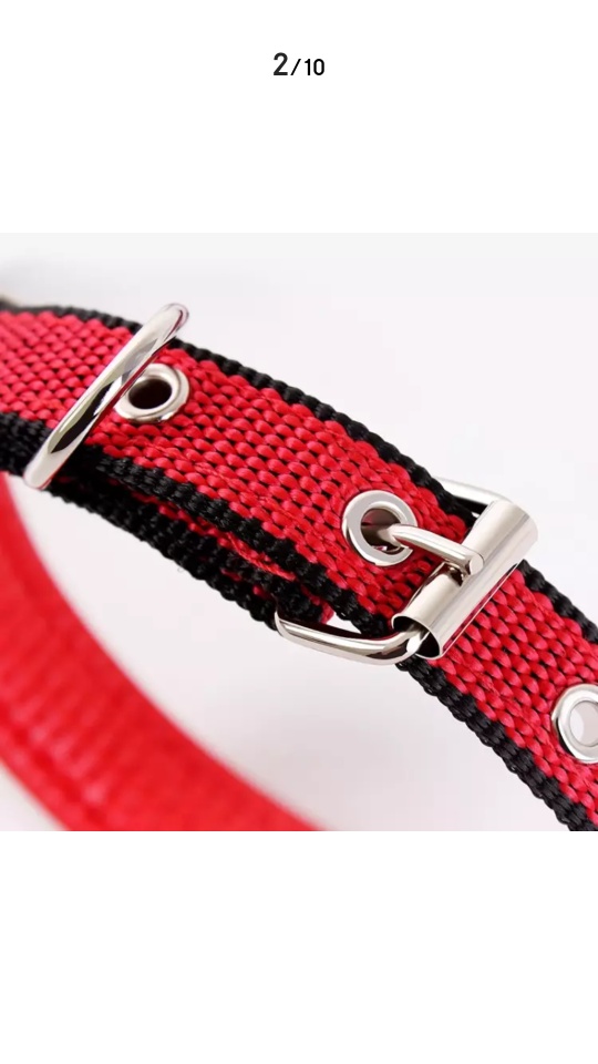 Red vintage woven thickened pet leash details Picture