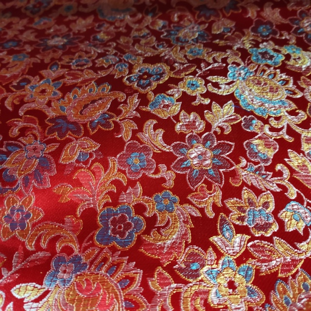Floral Low Brocade Fabric Decorative Fabric Multi-Color Optional details Picture