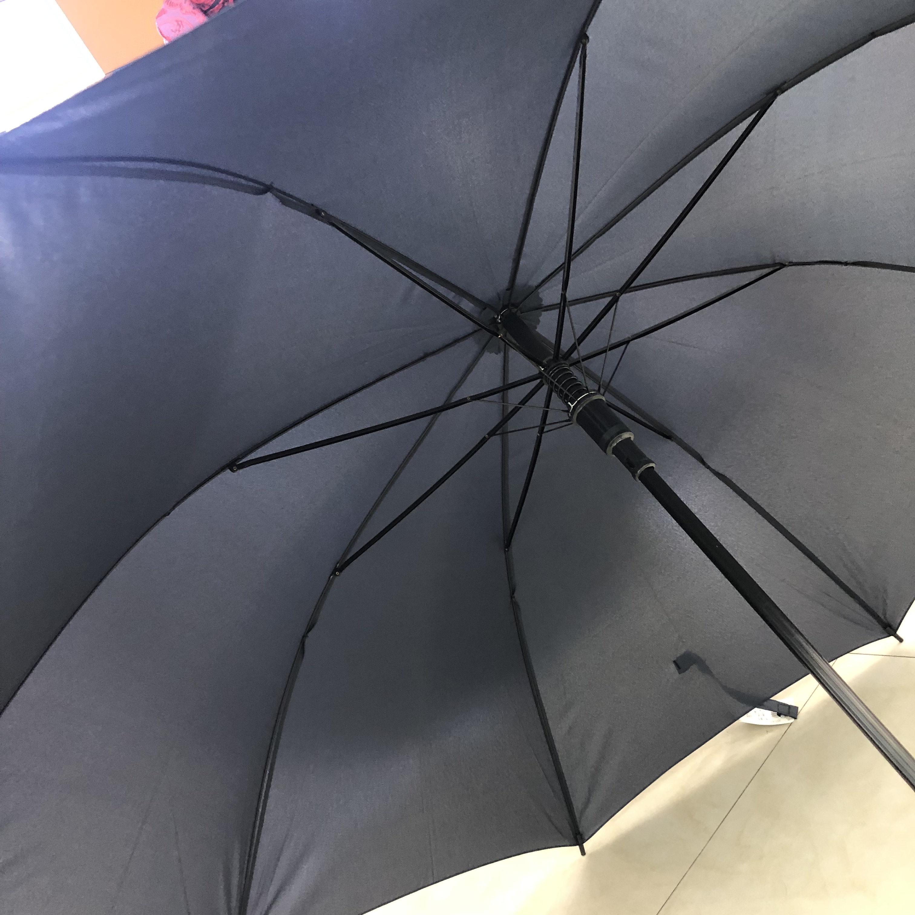 Yiwu Good Goods Since Opening Long Umbrella Business Umbrella Custom Increase Wind Weather Umbrella Solid Color Long Handle Straight Rod details Picture