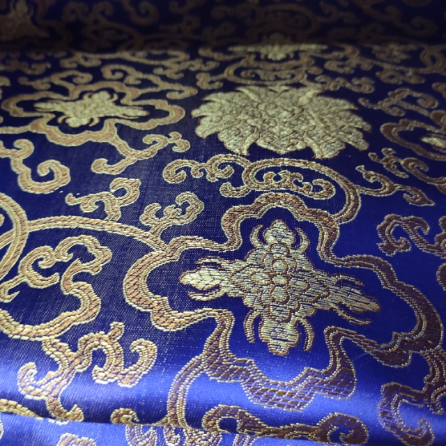 Blue Gold Low Brocade Fabric Decorative Fabric Multi-Color Optional details Picture
