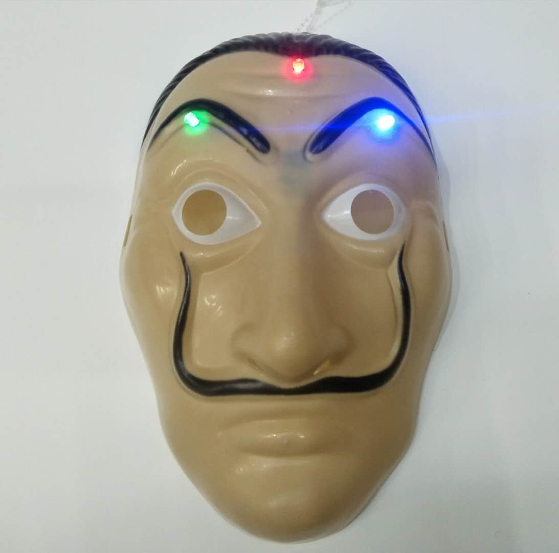 Lighting, beard masks, funny faces, zombies, clowns, quivers, scary, funny makeup props