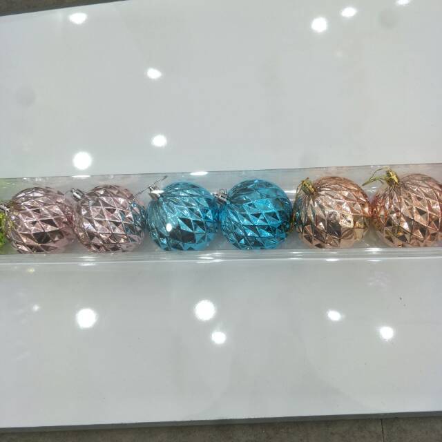 新款细桶装电镀圣诞彩球套装圣诞用品挂件