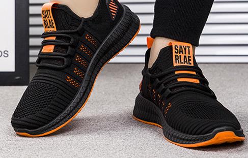 Summer Flying Woven Sneakers Men's Shoes Breathable Casual Shoes 2020 New Trend Mesh Coconut Shoes Men's Running Shoes details Picture