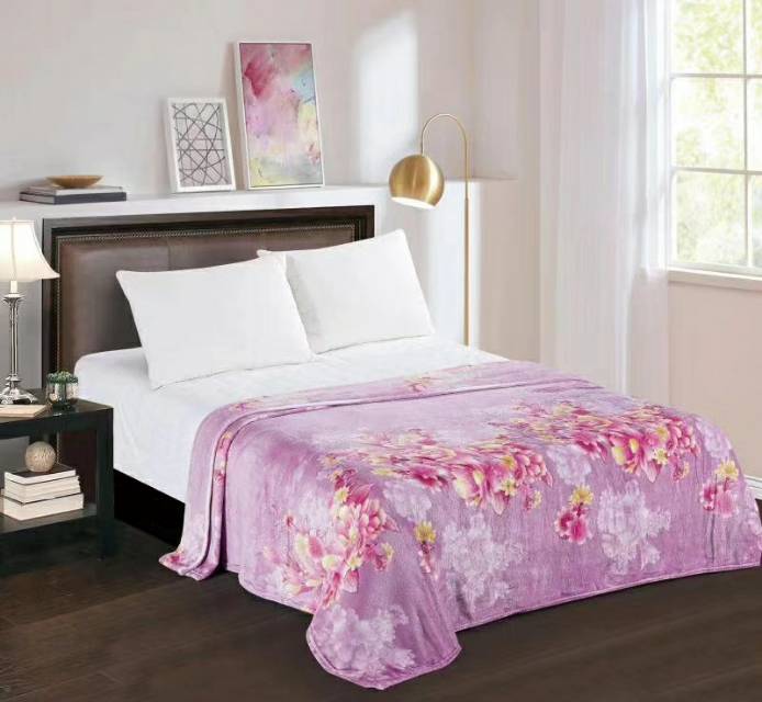 Printed Flannel Blanket Thin Blanket For Adults