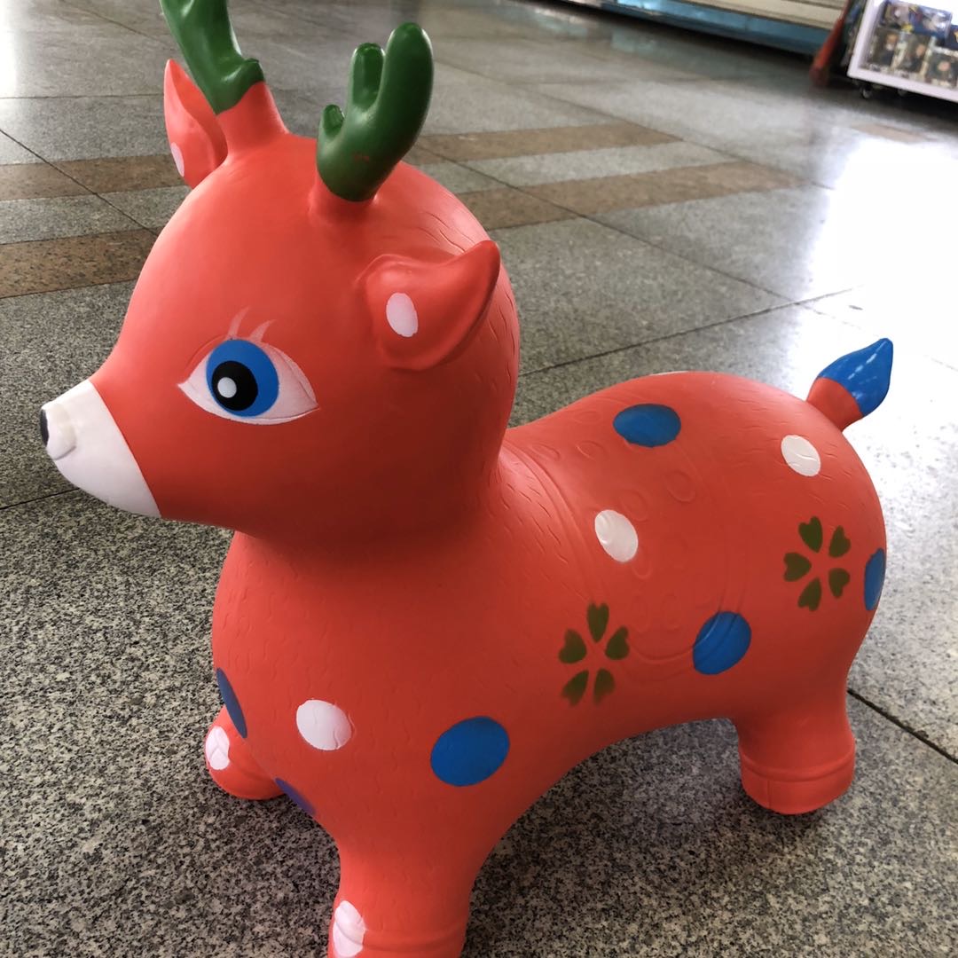 厂家直销环保塑胶充气可骑动物鹿玩具产品图