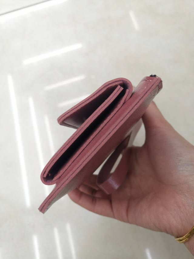 Flamingo Ultra Thin Solid Color Holding Large Capacity Card Bag Ladies Holding Purse Purse Purse Purse 1101 Specification drawing