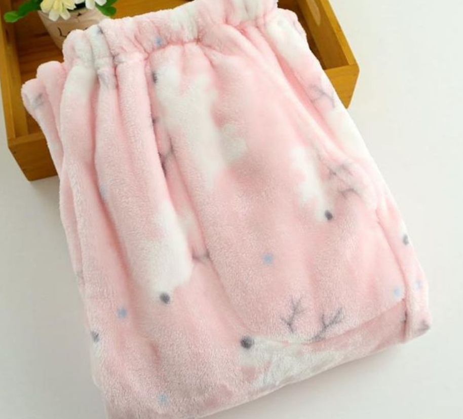 Pajama pants, women's winter trousers, large-sized coral fleece trousers, men's winter home trousers, flannel casual trousers details Picture