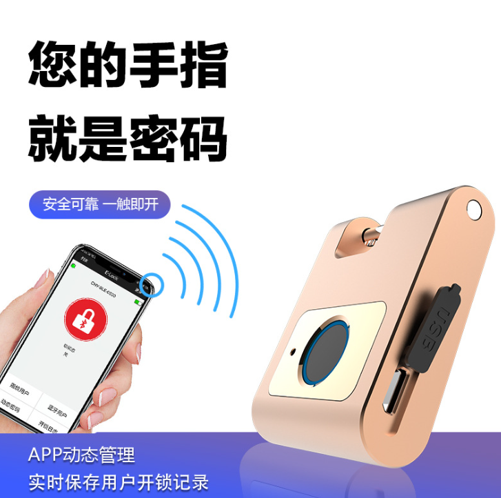Yiwu good cargo W12 inteligente huella digital candado huella digital cerradura electrónica details Picture