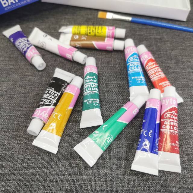 儿童幼儿园水彩颜料6ML12色套装安全环保彩绘产品图