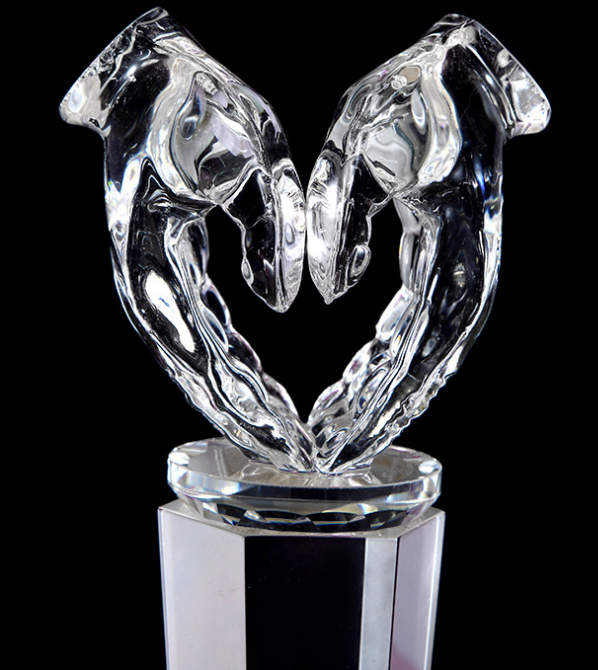 制作水晶奖牌定做篮球足球比赛五角星大拇指奖杯细节图