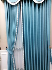 高精密窗帘新款简约现代卧室客厅加厚遮光轻奢撞色帘