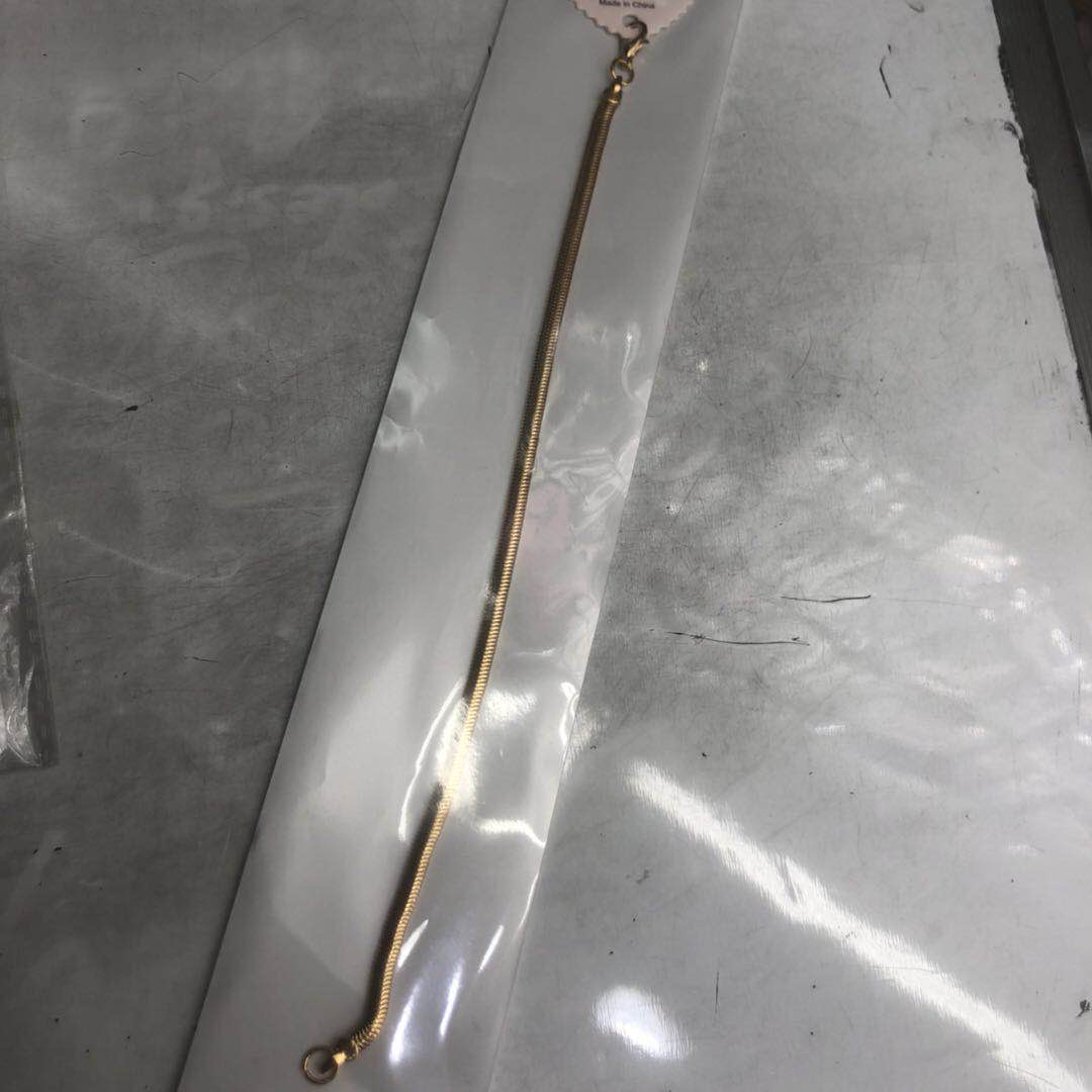 厂家直销铁镀金光板手链