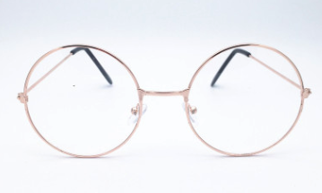 Bare-faced soft girl, thin-framed dressing glasses, retro trend, artistic style, flat glasses, round myopia glasses Specification image