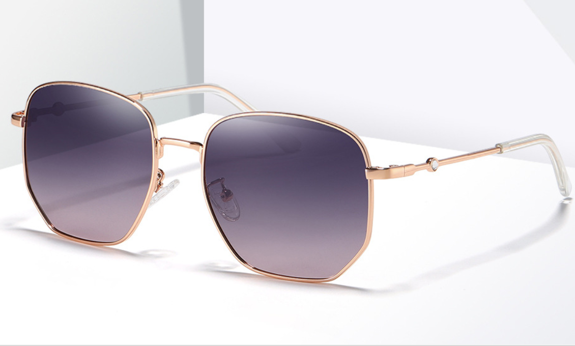 新品时尚墨镜大框多边形框太阳镜偏光镜韩版网红潮人高档彩色女士款8647