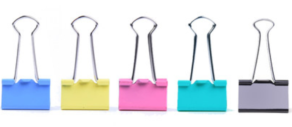 彩色长尾夹中号文件夹子学生用书夹子试卷夹办公用品细节图