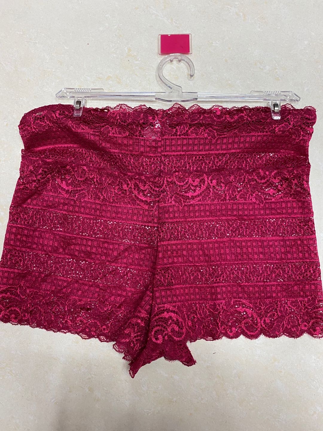 New Light Temptation Fashion Soft Breathable Women's Low Waist Lace Girl Safety Underwear Purple Specification drawing