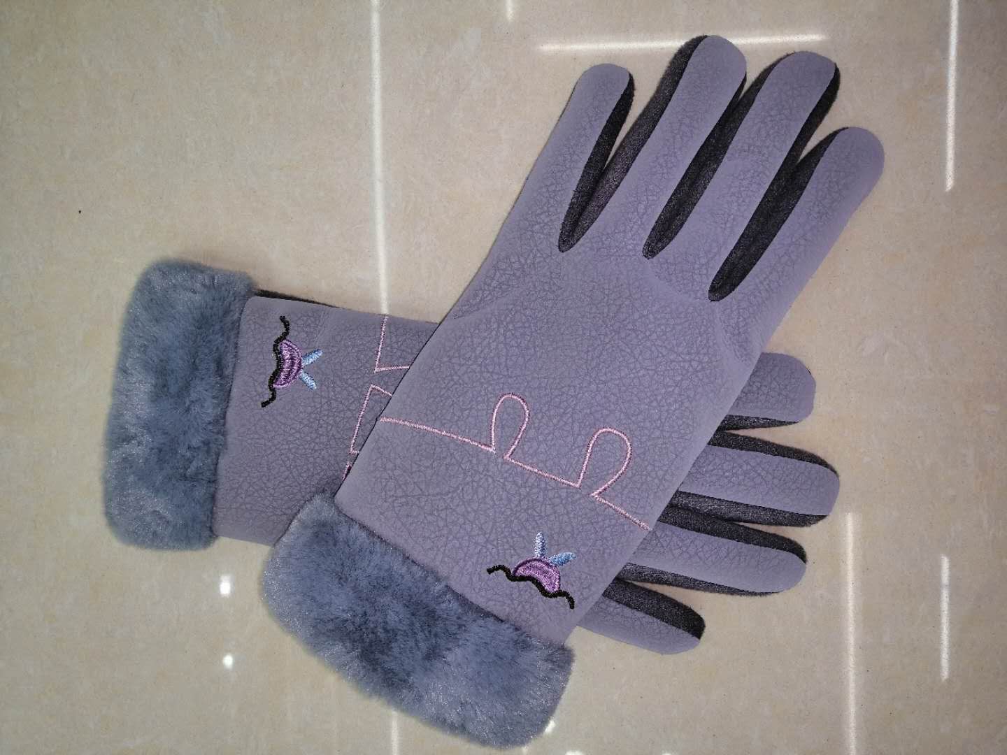 Gloves Women's Winter Touch Screen Saver Warm Up With Thick Suede Student Cute Everything Ride And Drive Five Finger Gloves