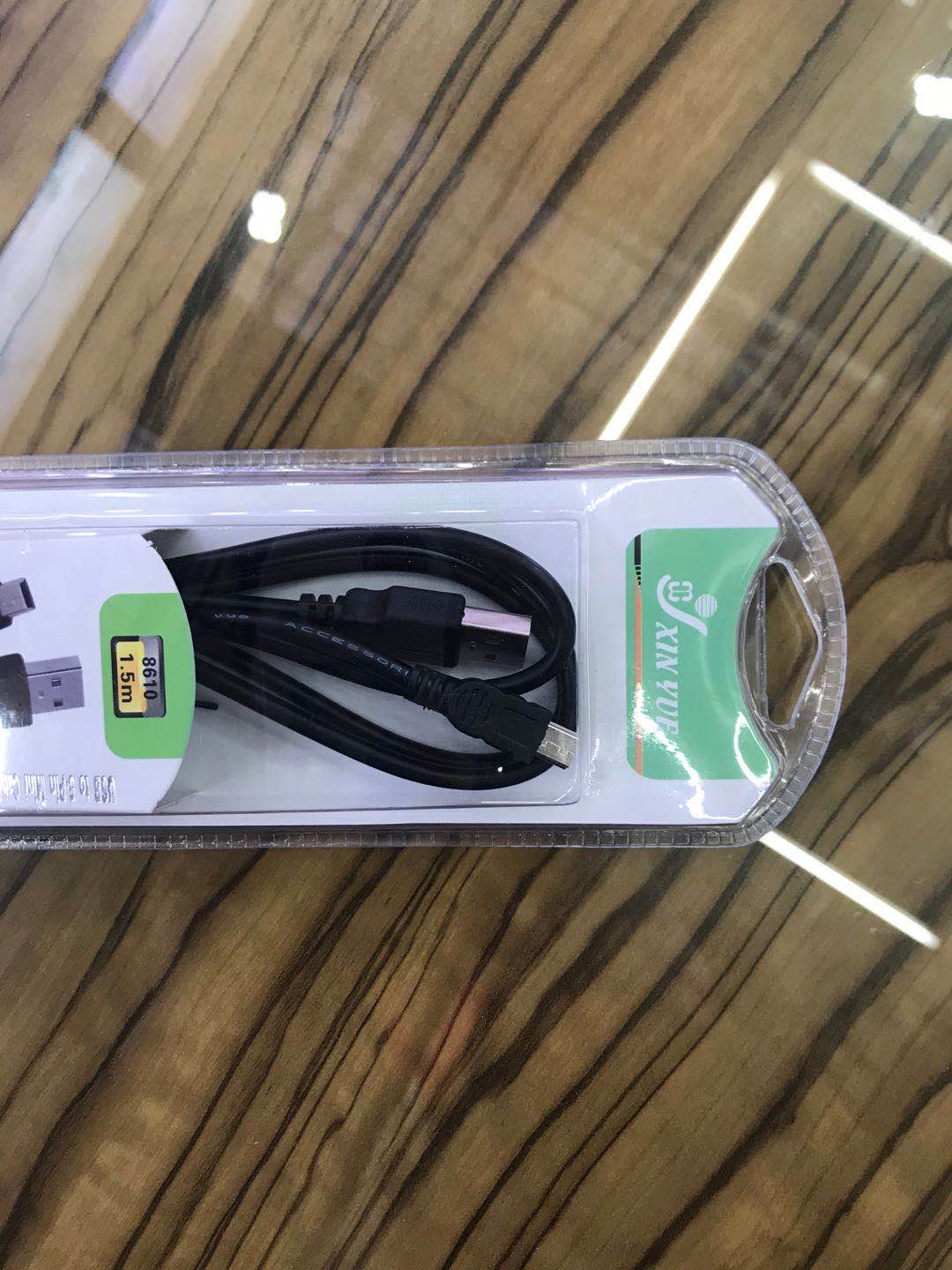 1.5米宽头手机充电器mini usb数据线mp3转接头老式收音机连接通用行车记录仪线老年机T型口细节图