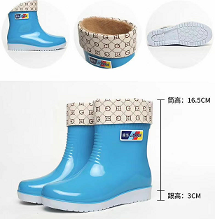 厂家直销经典款式雨鞋物美价廉男女士雨鞋工作雨鞋PVC雨鞋详情图3